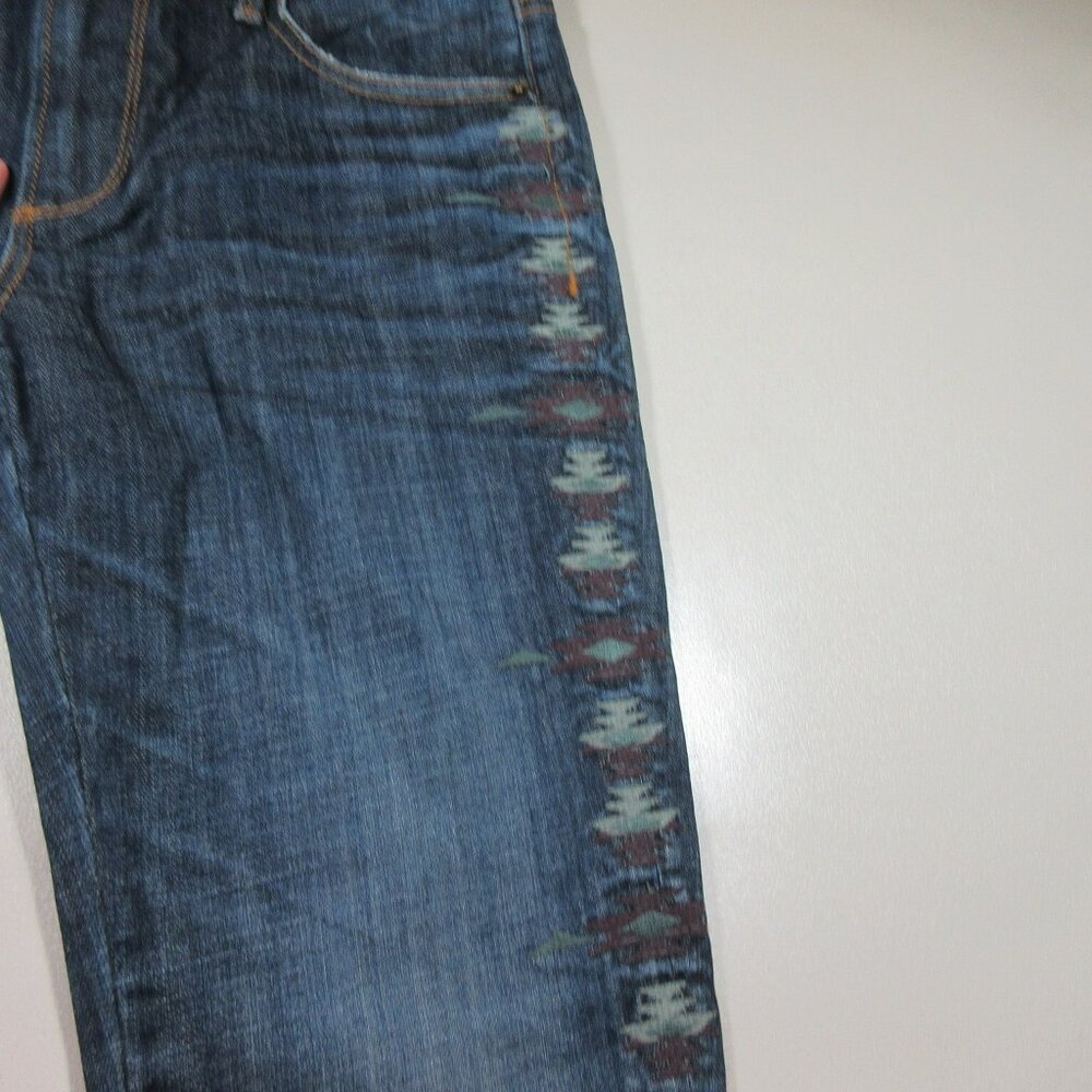 driftWood womens dark wash Jackie stretch embroidered Navajo skinny 26x31 NWOT - Picture 8 of 10